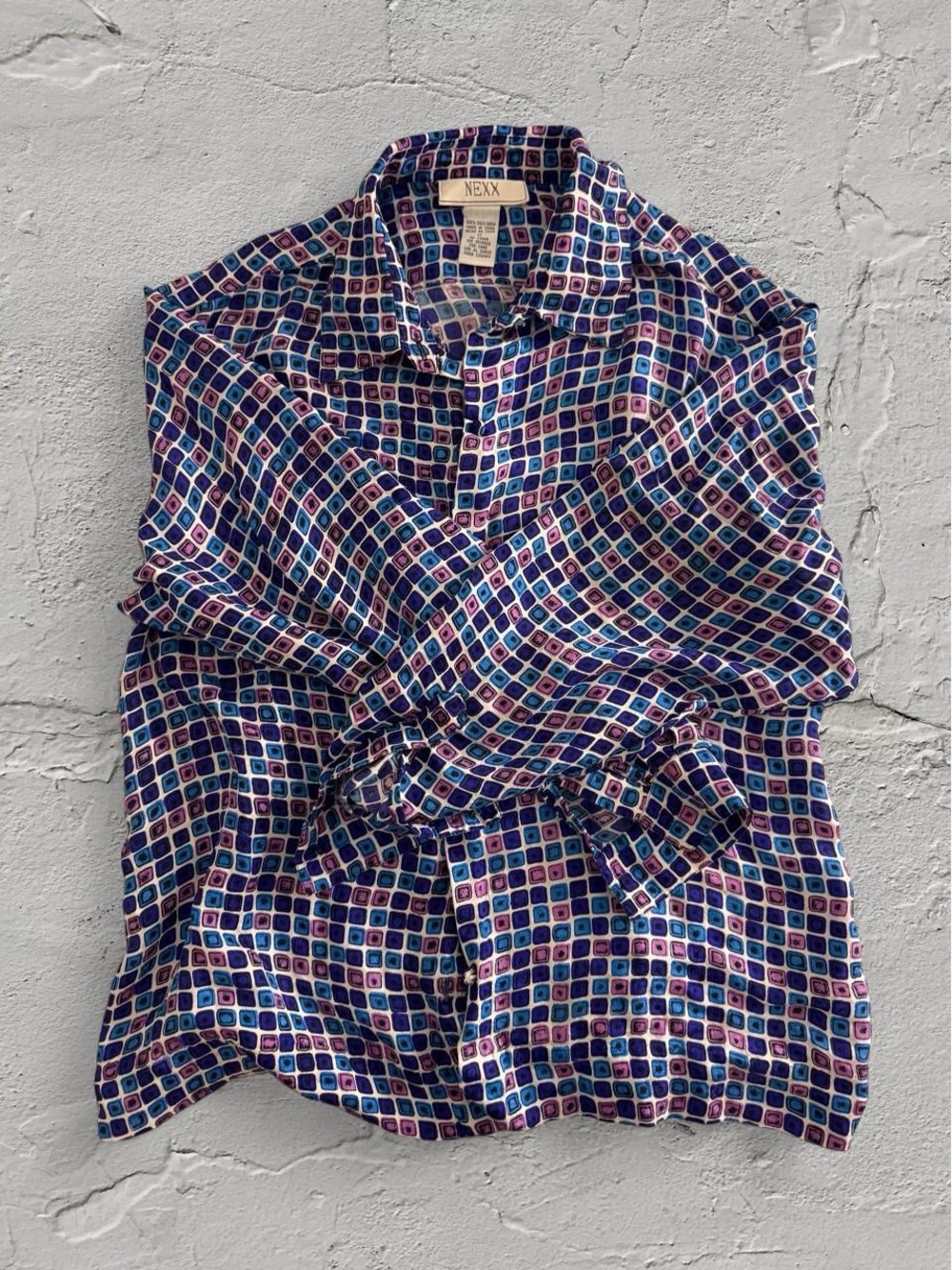 Nexx Women’s Blue & Purple Geometric Button-Down Shirt